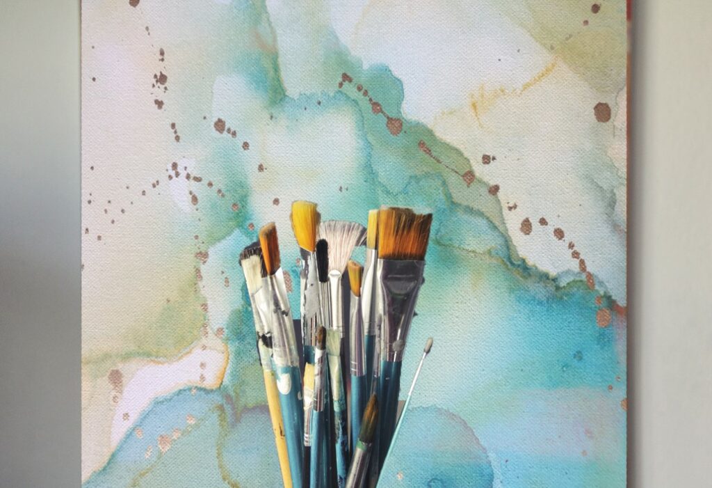création motif unique aquarelle art-thérapie